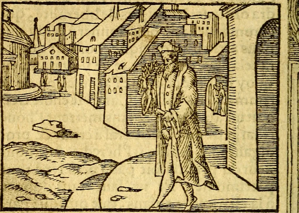 An illustration from Le pegme de Pierre Covstav, 1560, leaf 159