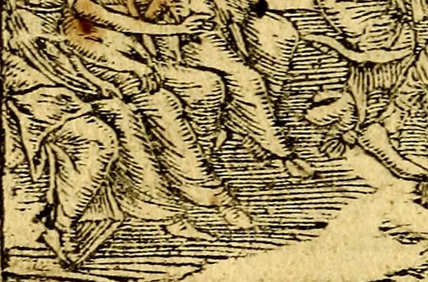 An illustration from Le pegme de Pierre Covstav, 1560, leaf 17