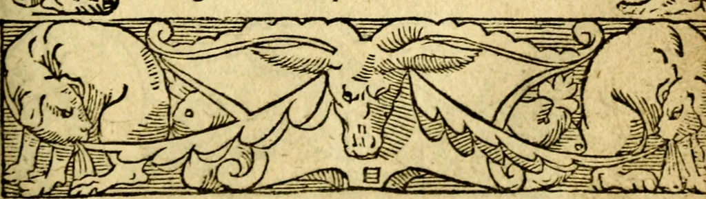 An illustration from Le pegme de Pierre Covstav, 1560, leaf 182