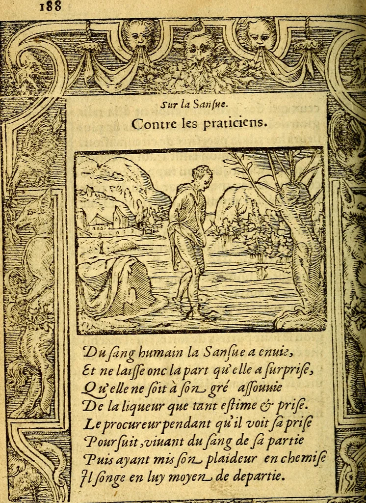 An illustration from Le pegme de Pierre Covstav, 1560, leaf 189