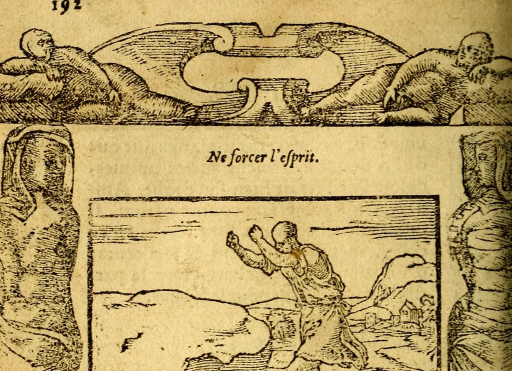 An illustration from Le pegme de Pierre Covstav, 1560, leaf 193