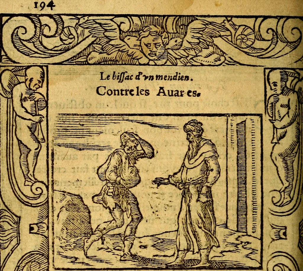 An illustration from Le pegme de Pierre Covstav, 1560, leaf 195