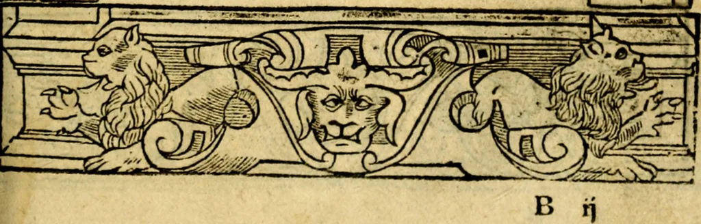 An illustration from Le pegme de Pierre Covstav, 1560, leaf 20