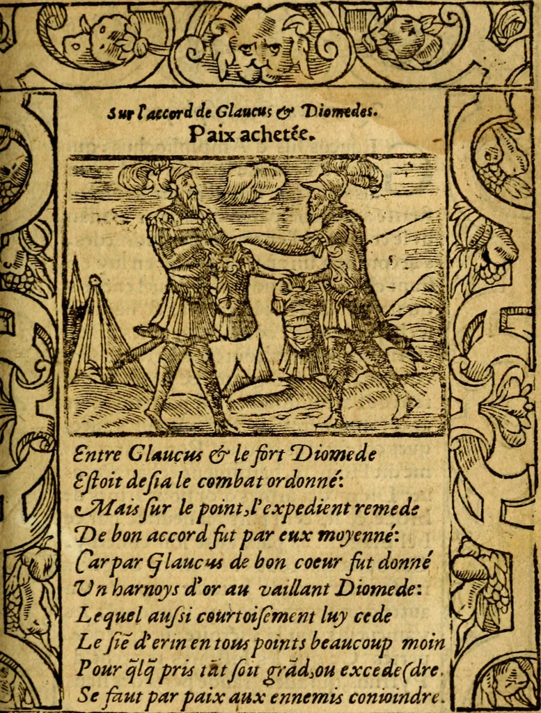 An illustration from Le pegme de Pierre Covstav, 1560, leaf 208