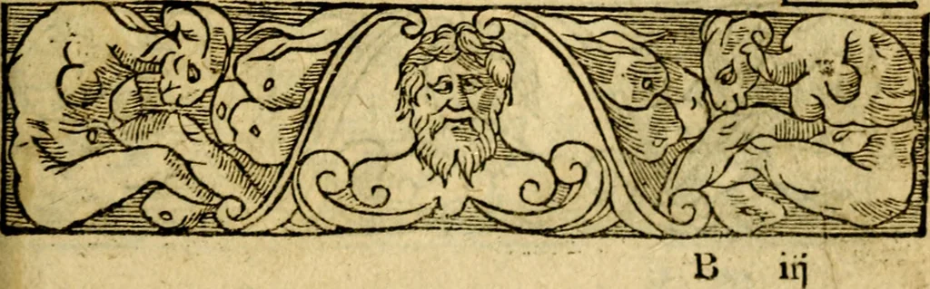 An illustration from Le pegme de Pierre Covstav, 1560, leaf 22