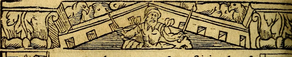 An illustration from Le pegme de Pierre Covstav, 1560, leaf 221