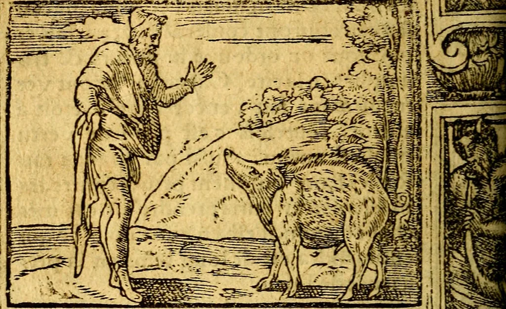 An illustration from Le pegme de Pierre Covstav, 1560, leaf 225