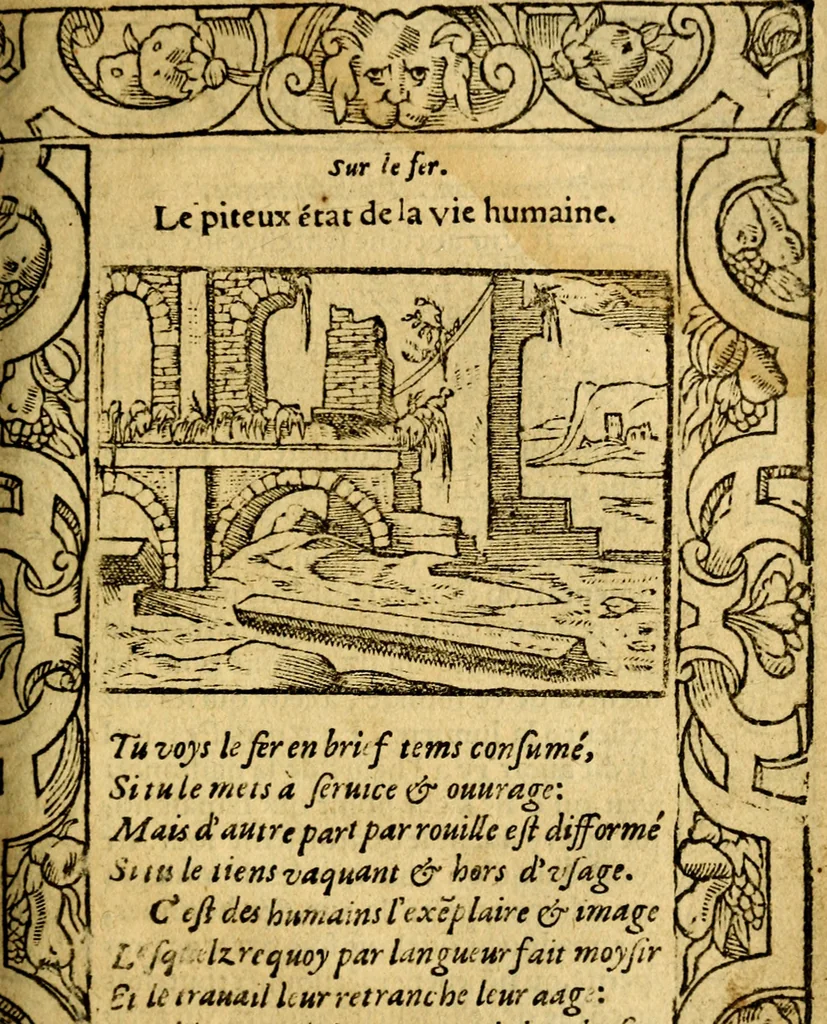 An illustration from Le pegme de Pierre Covstav, 1560, leaf 228