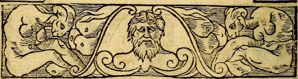 An illustration from Le pegme de Pierre Covstav, 1560, leaf 23