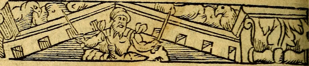 An illustration from Le pegme de Pierre Covstav, 1560, leaf 233