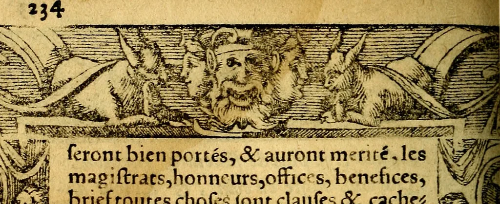 An illustration from Le pegme de Pierre Covstav, 1560, leaf 235