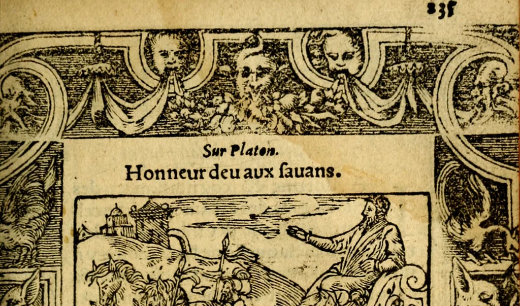 An illustration from Le pegme de Pierre Covstav, 1560, leaf 236