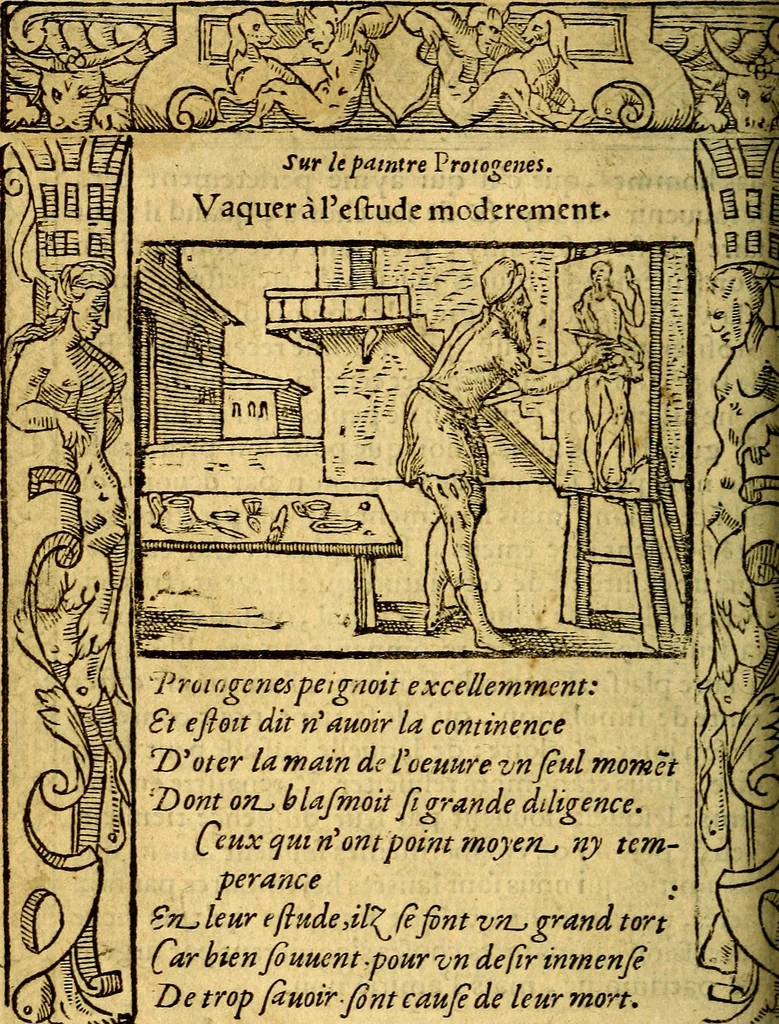 An illustration from Le pegme de Pierre Covstav, 1560, leaf 255