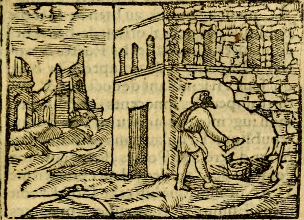 An illustration from Le pegme de Pierre Covstav, 1560, leaf 258