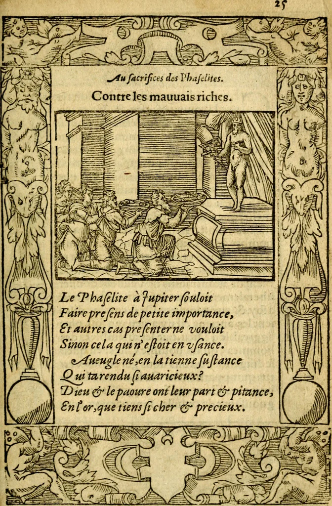 An illustration from Le pegme de Pierre Covstav, 1560, leaf 26