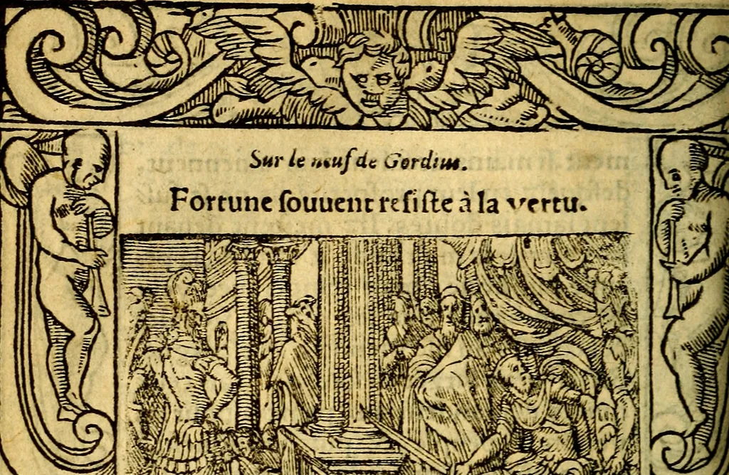 An illustration from Le pegme de Pierre Covstav, 1560, leaf 273