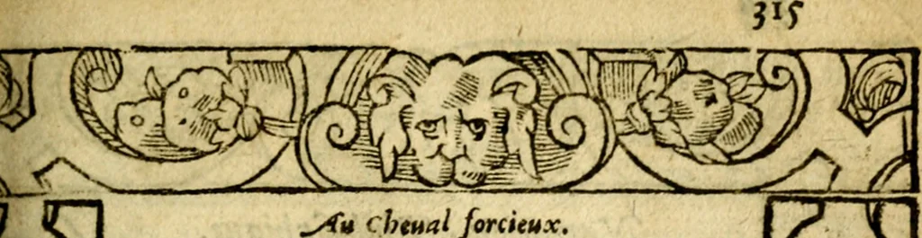 An illustration from Le pegme de Pierre Covstav, 1560, leaf 314