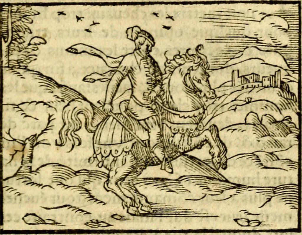An illustration from Le pegme de Pierre Covstav, 1560, leaf 314