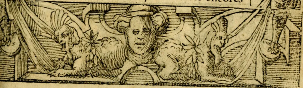An illustration from Le pegme de Pierre Covstav, 1560, leaf 32