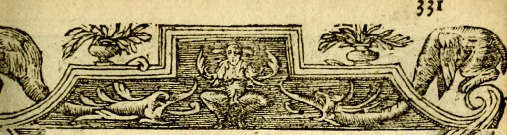 An illustration from Le pegme de Pierre Covstav, 1560, leaf 330