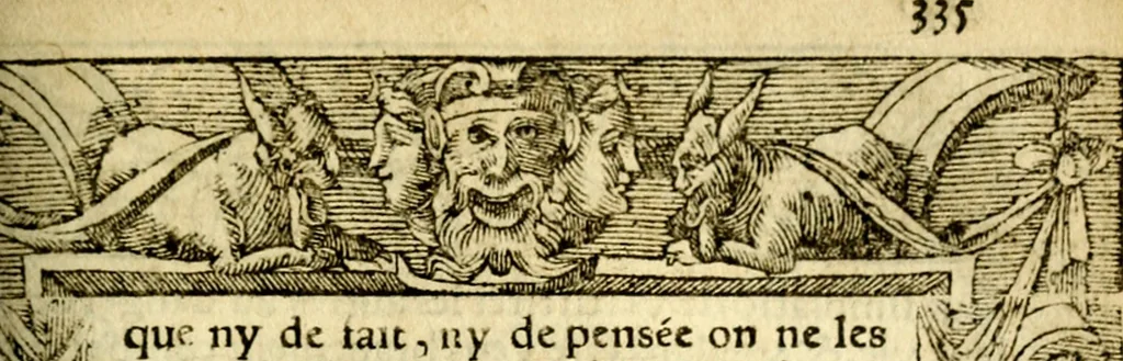 An illustration from Le pegme de Pierre Covstav, 1560, leaf 334