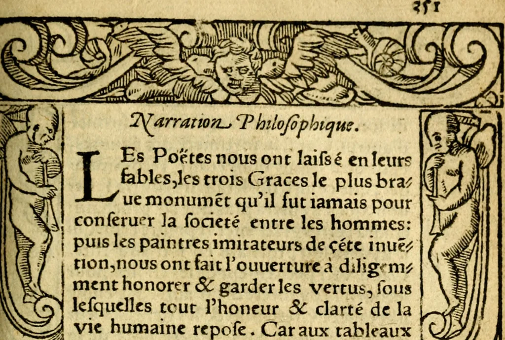 An illustration from Le pegme de Pierre Covstav, 1560, leaf 350