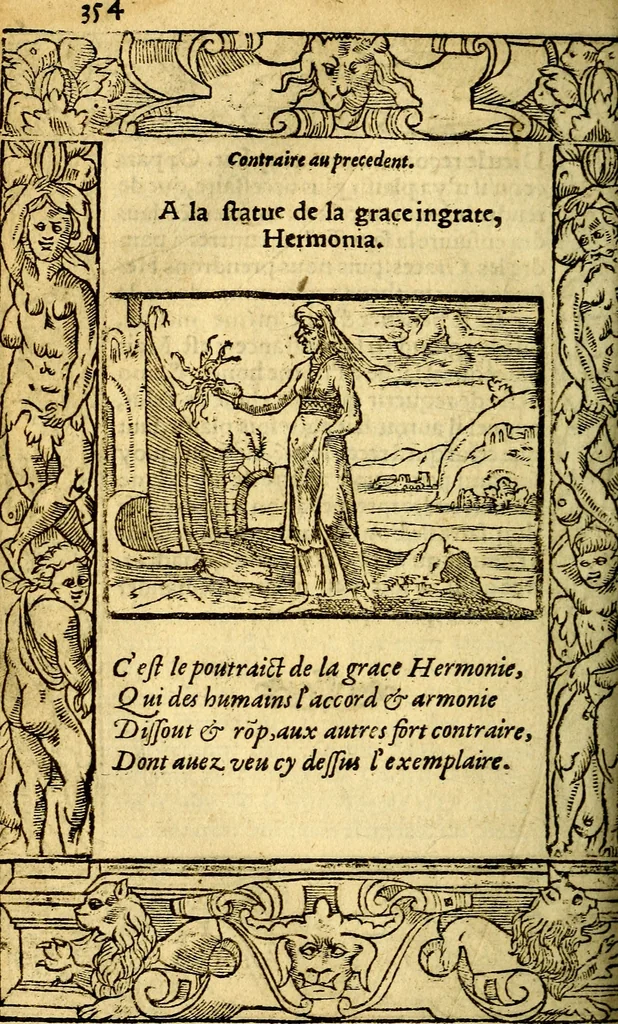 An illustration from Le pegme de Pierre Covstav, 1560, leaf 353