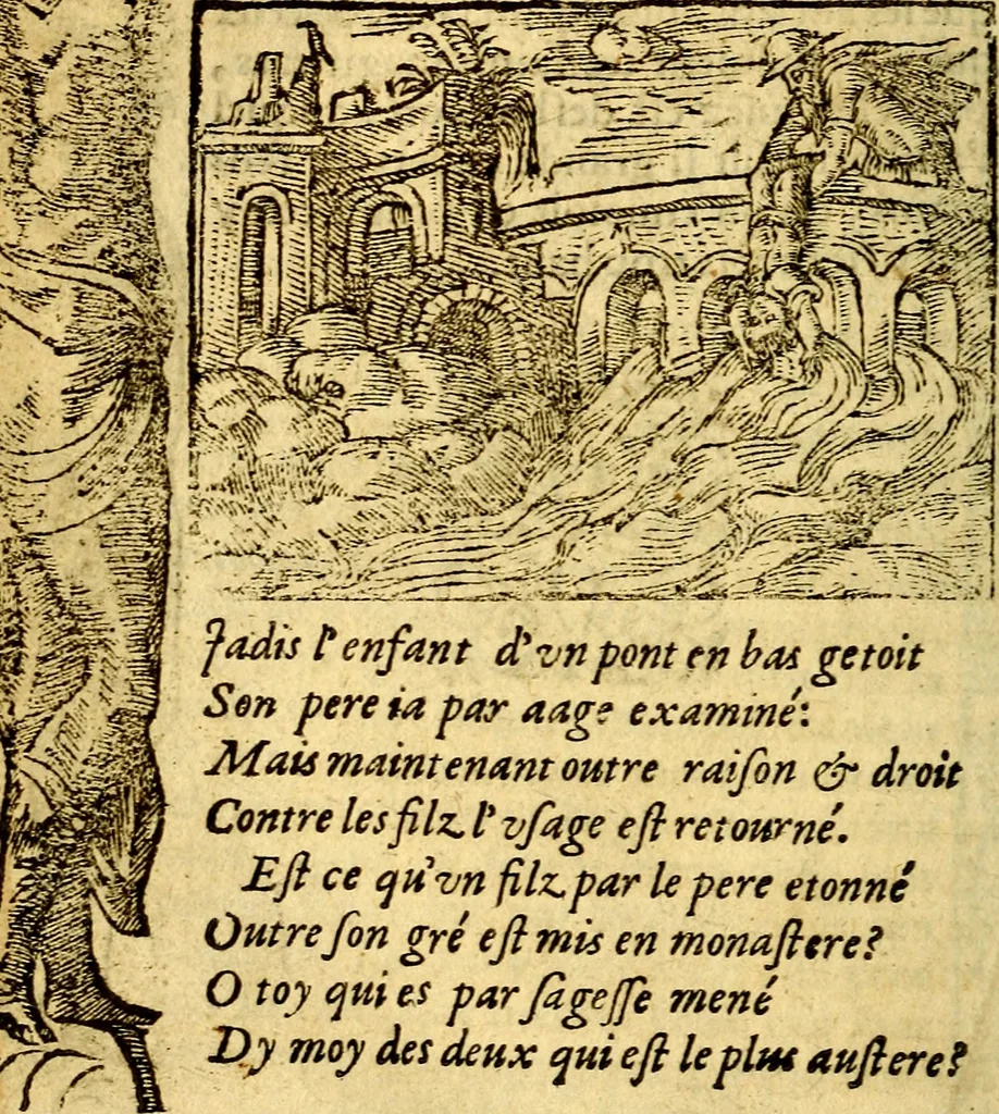 An illustration from Le pegme de Pierre Covstav, 1560, leaf 361