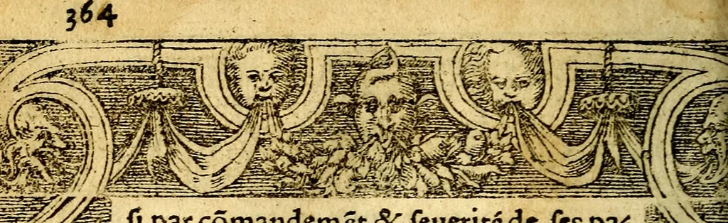 An illustration from Le pegme de Pierre Covstav, 1560, leaf 363