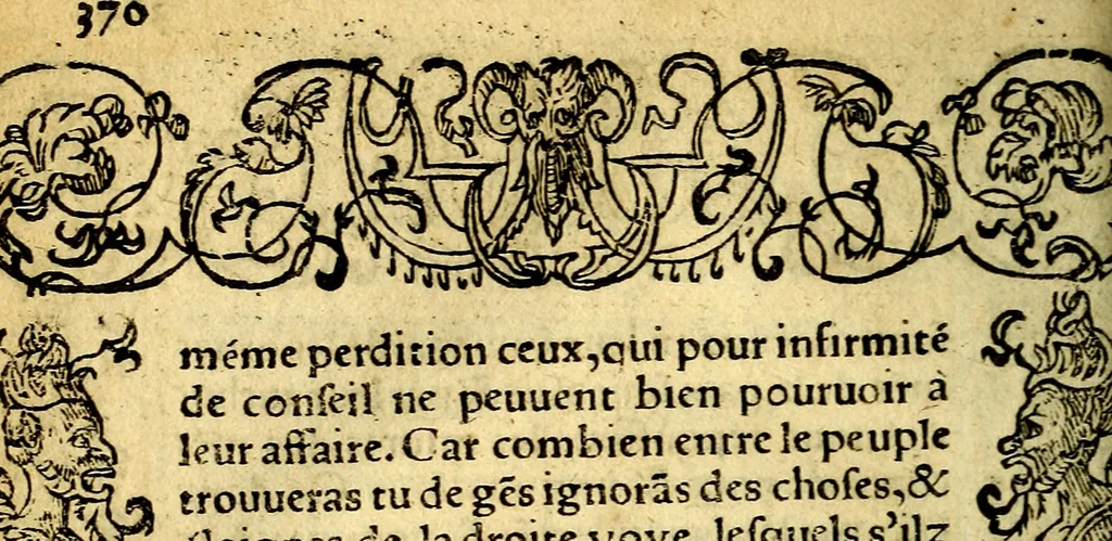 An illustration from Le pegme de Pierre Covstav, 1560, leaf 369