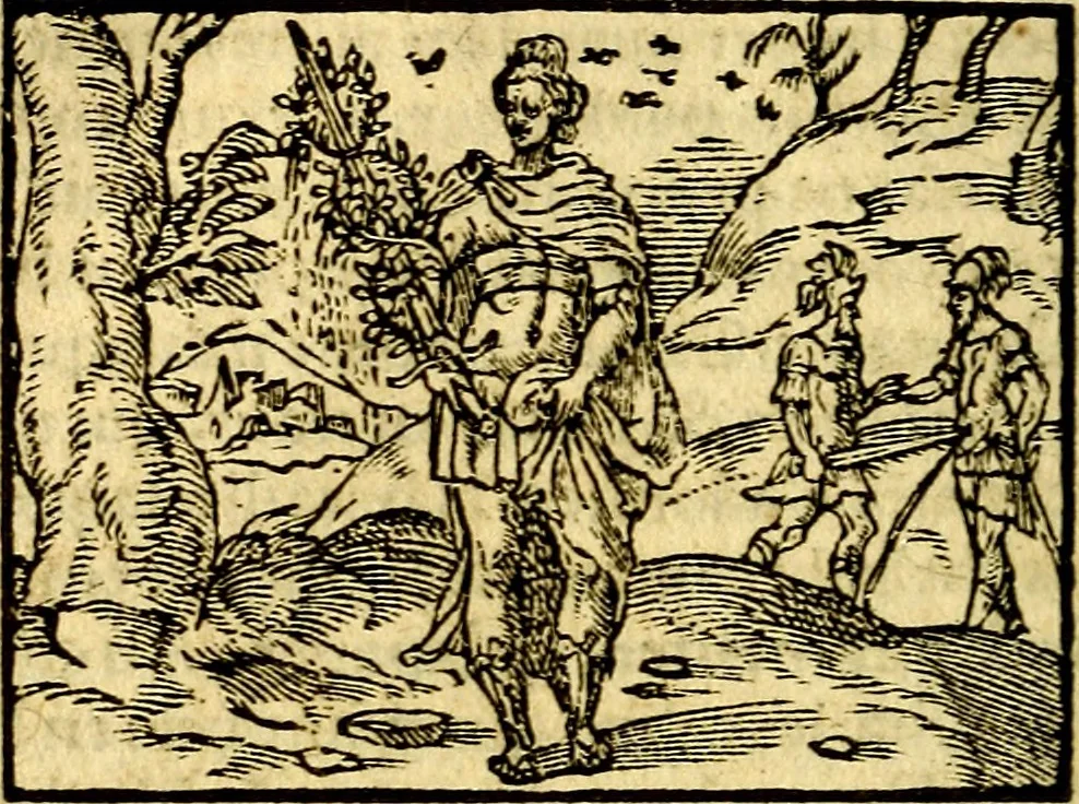 An illustration from Le pegme de Pierre Covstav, 1560, leaf 377