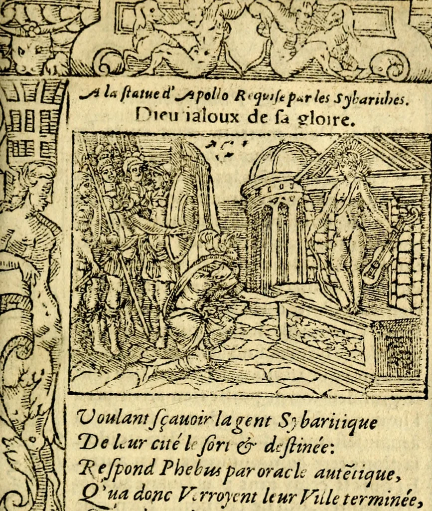 An illustration from Le pegme de Pierre Covstav, 1560, leaf 380