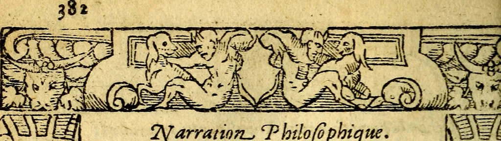 An illustration from Le pegme de Pierre Covstav, 1560, leaf 381