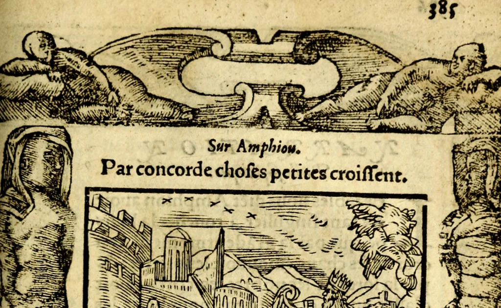 An illustration from Le pegme de Pierre Covstav, 1560, leaf 384