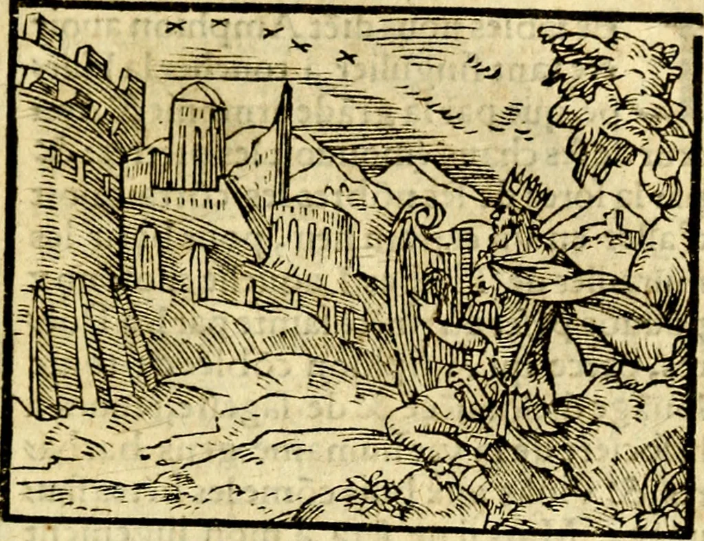 An illustration from Le pegme de Pierre Covstav, 1560, leaf 384