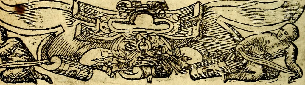 An illustration from Le pegme de Pierre Covstav, 1560, leaf 385