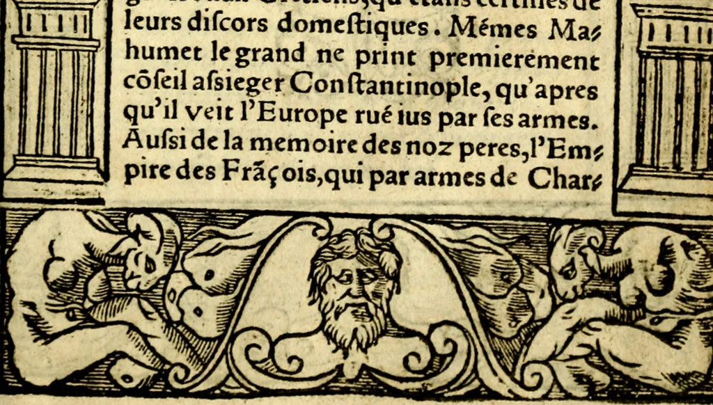 An illustration from Le pegme de Pierre Covstav, 1560, leaf 386