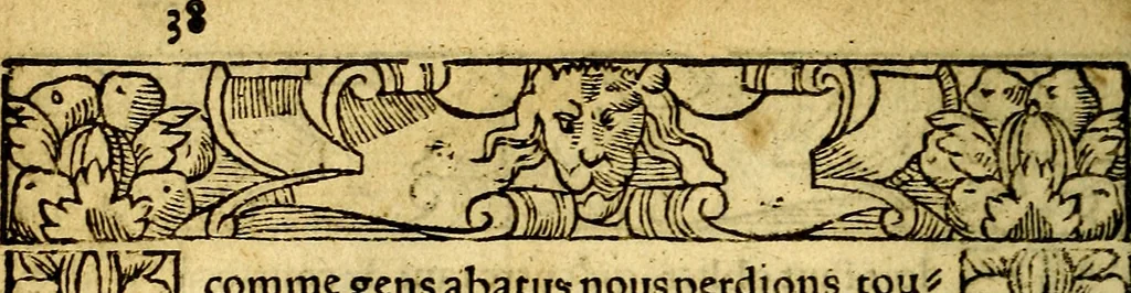 An illustration from Le pegme de Pierre Covstav, 1560, leaf 39