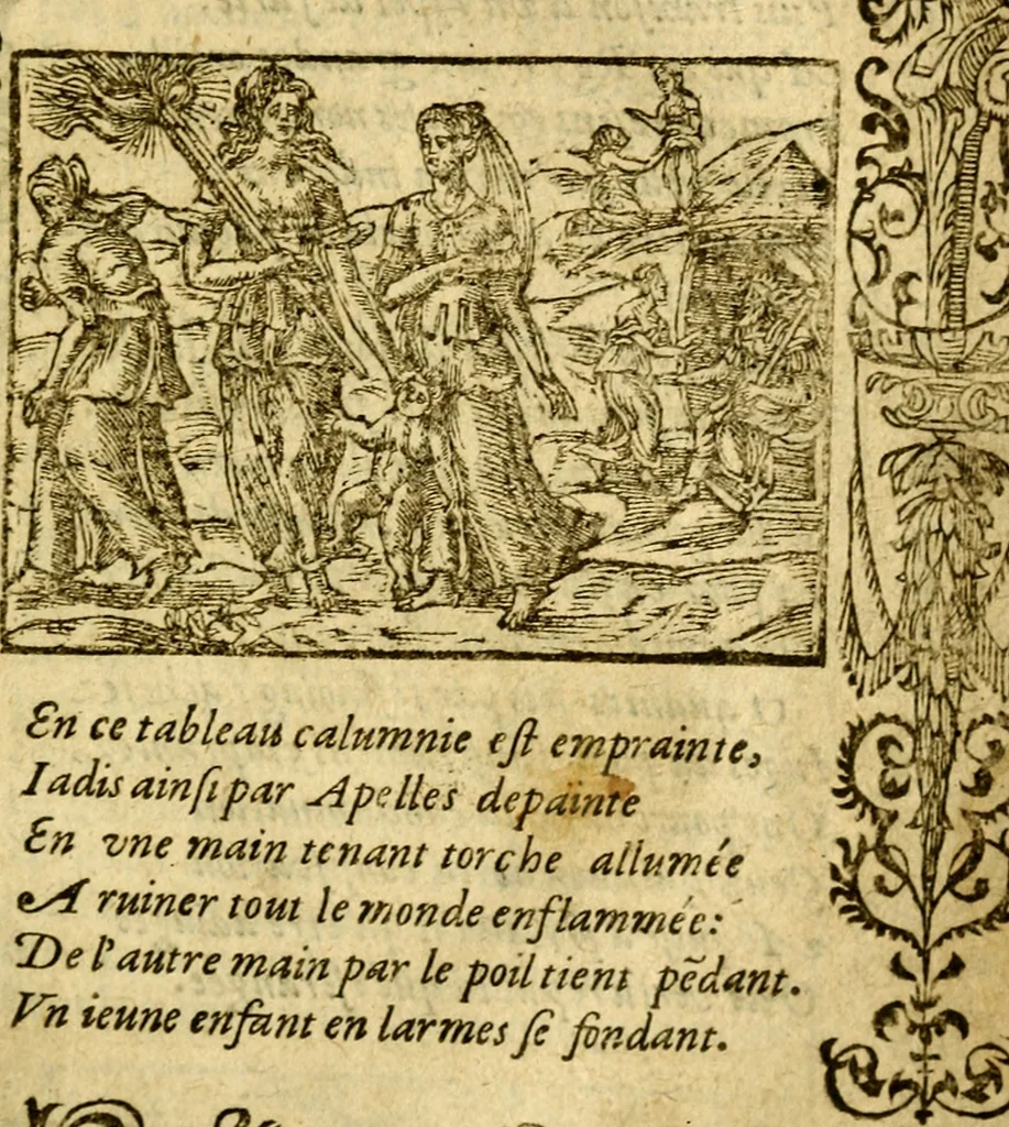 An illustration from Le pegme de Pierre Covstav, 1560, leaf 400