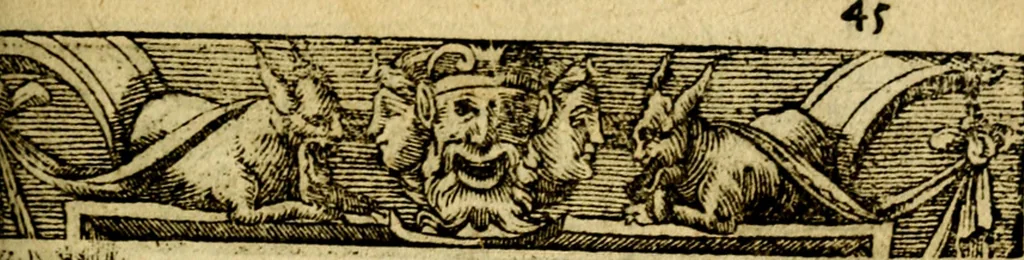 An illustration from Le pegme de Pierre Covstav, 1560, leaf 46
