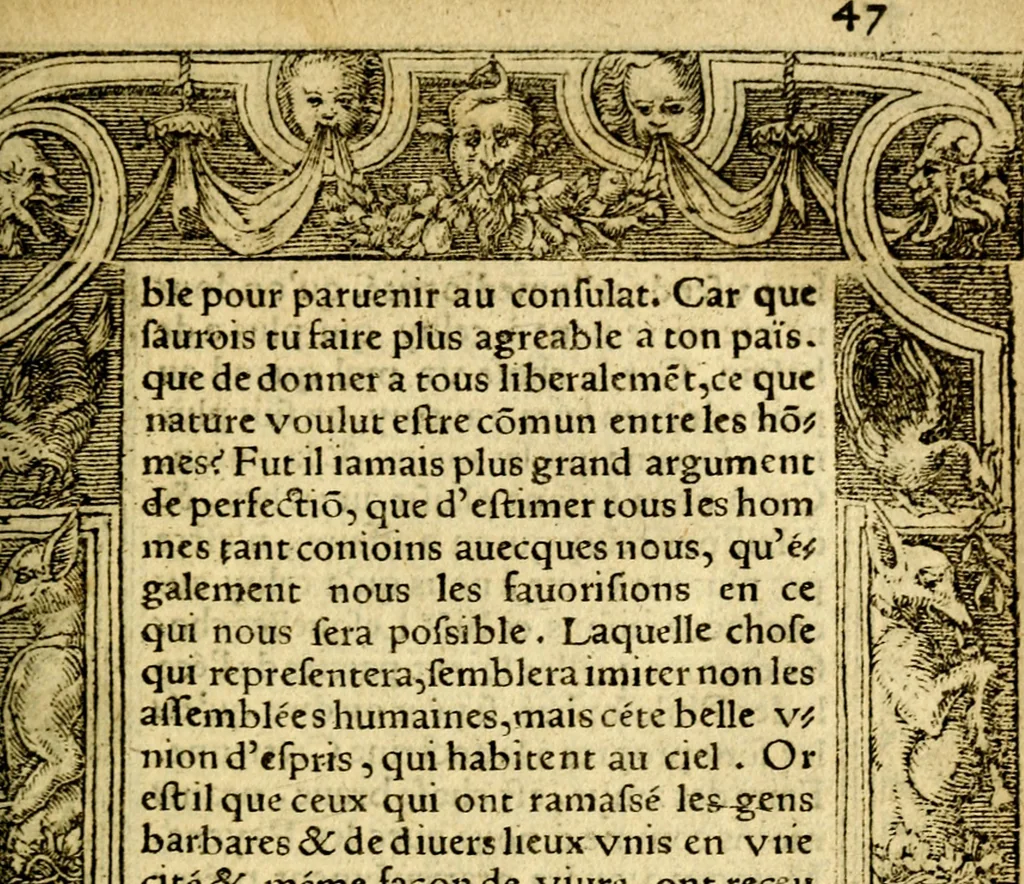 An illustration from Le pegme de Pierre Covstav, 1560, leaf 48