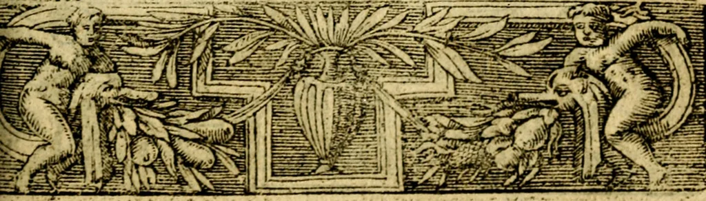An illustration from Le pegme de Pierre Covstav, 1560, leaf 48