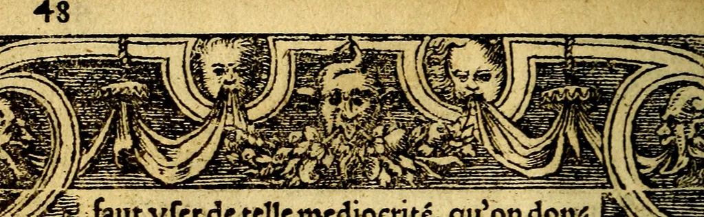 An illustration from Le pegme de Pierre Covstav, 1560, leaf 49
