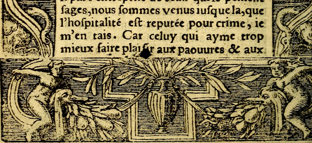 An illustration from Le pegme de Pierre Covstav, 1560, leaf 49