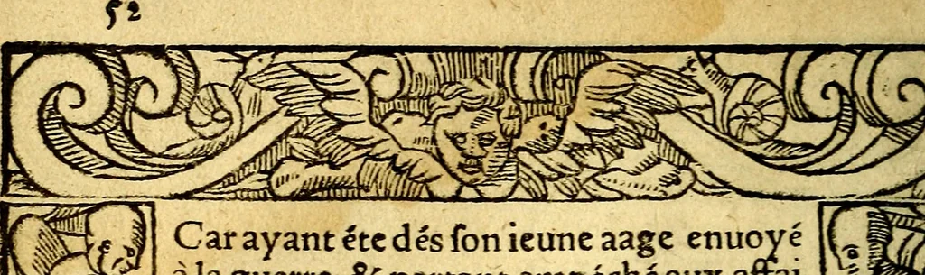 An illustration from Le pegme de Pierre Covstav, 1560, leaf 53