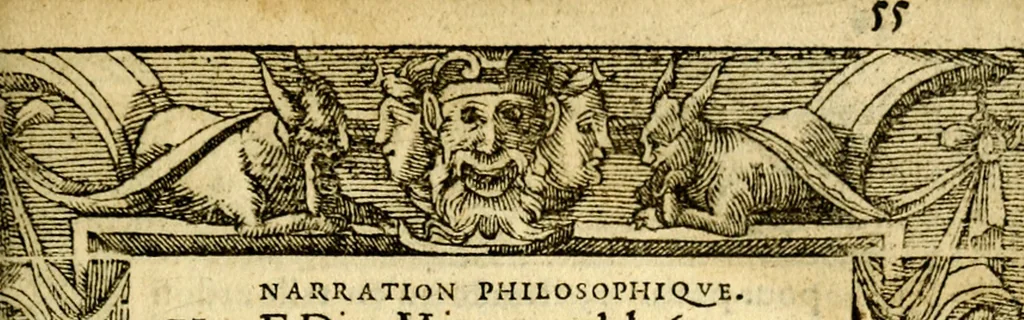 An illustration from Le pegme de Pierre Covstav, 1560, leaf 56