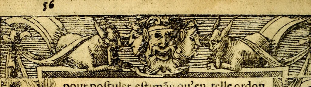 An illustration from Le pegme de Pierre Covstav, 1560, leaf 57
