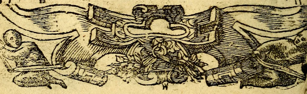 An illustration from Le pegme de Pierre Covstav, 1560, leaf 61