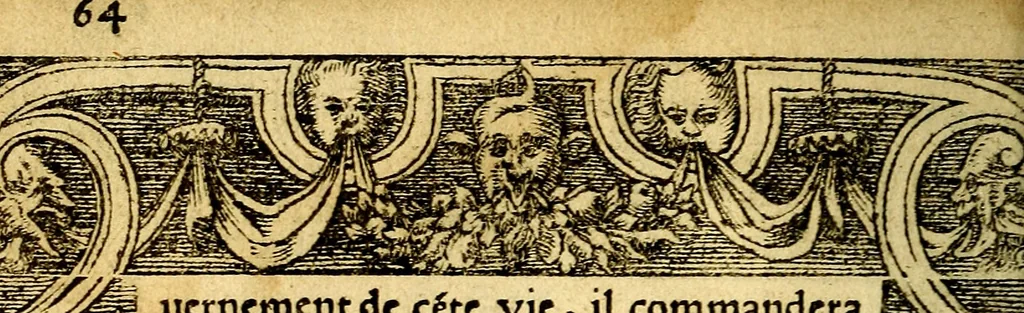An illustration from Le pegme de Pierre Covstav, 1560, leaf 65