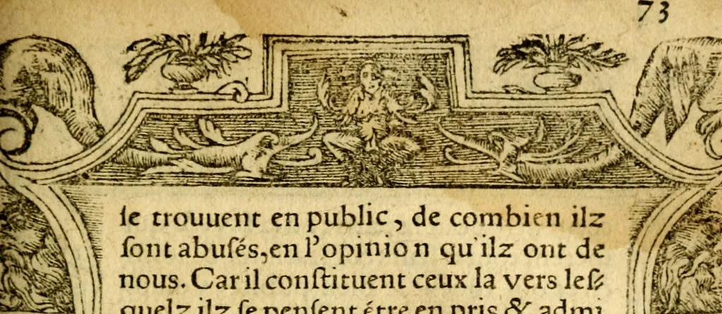 An illustration from Le pegme de Pierre Covstav, 1560, leaf 74